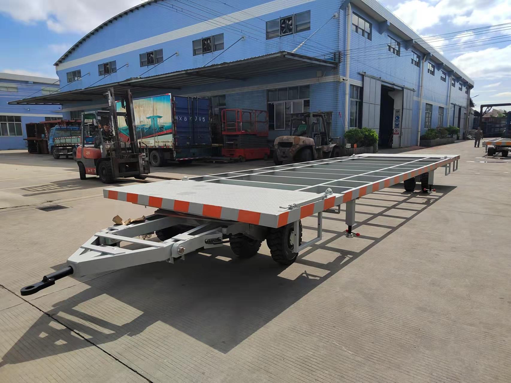 Case of skeleton flat trailer for container