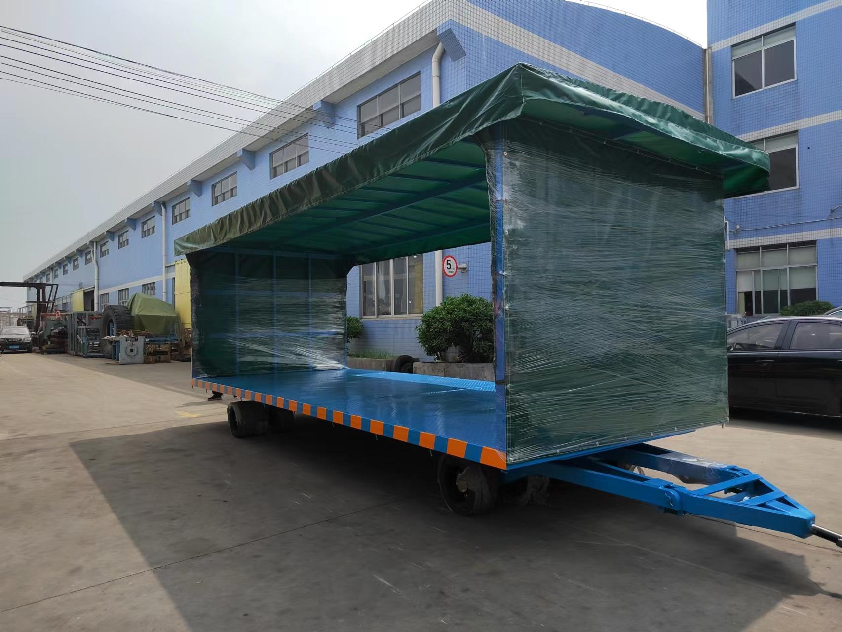 Case of 15t awning flat trailer