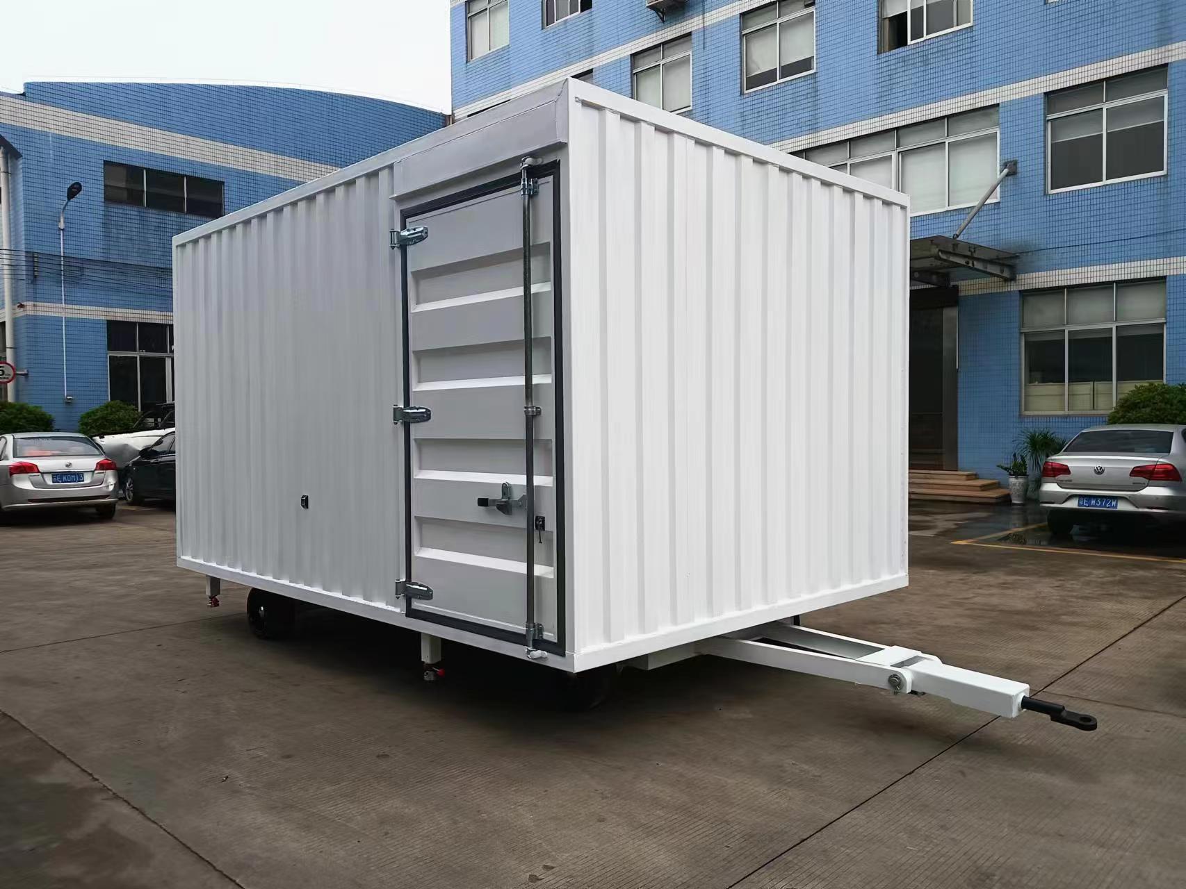 3 ton box type flatbed trailer unpowered full trailer case